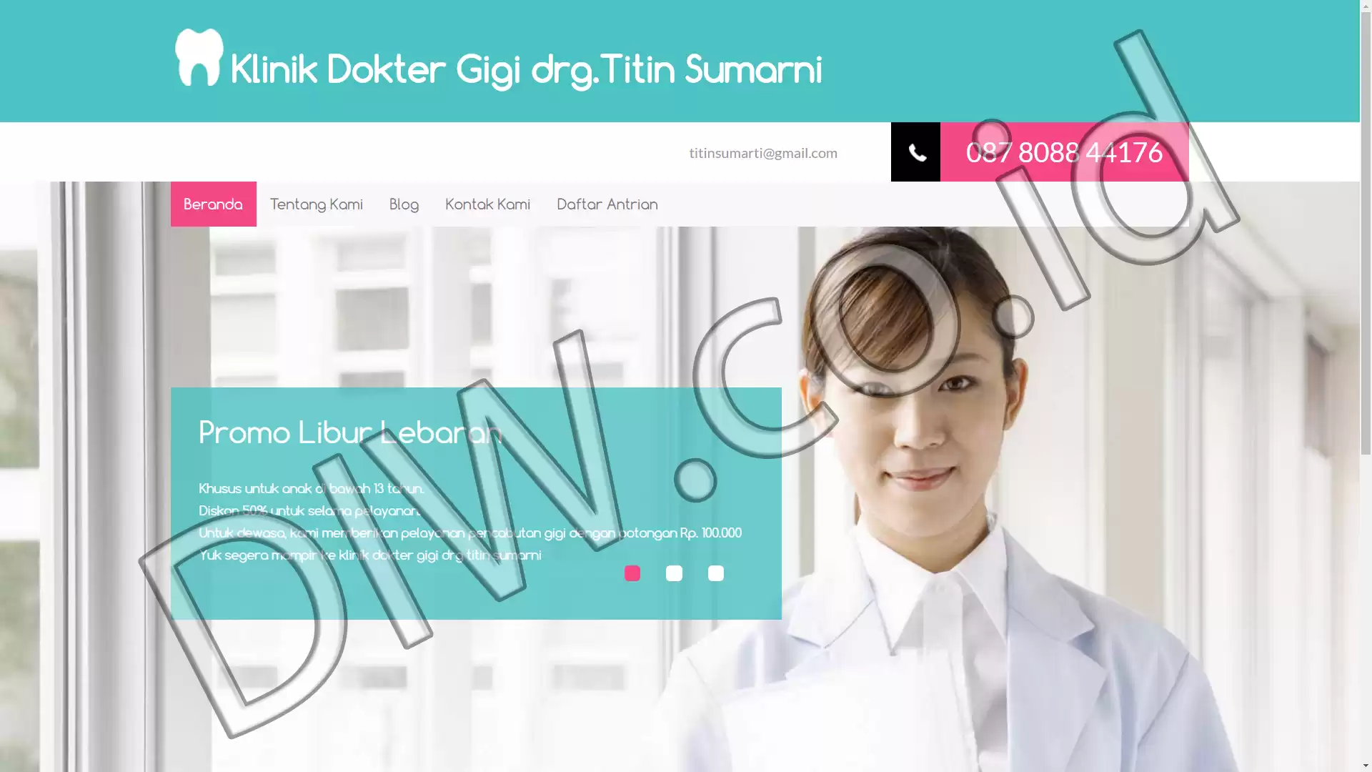 Portfolio - Klinik Dokter Gigi Drg Titin Sumarni - DIW.co.id (Digital In Website) Jasa Pembuatan Website dan Program Skripsi