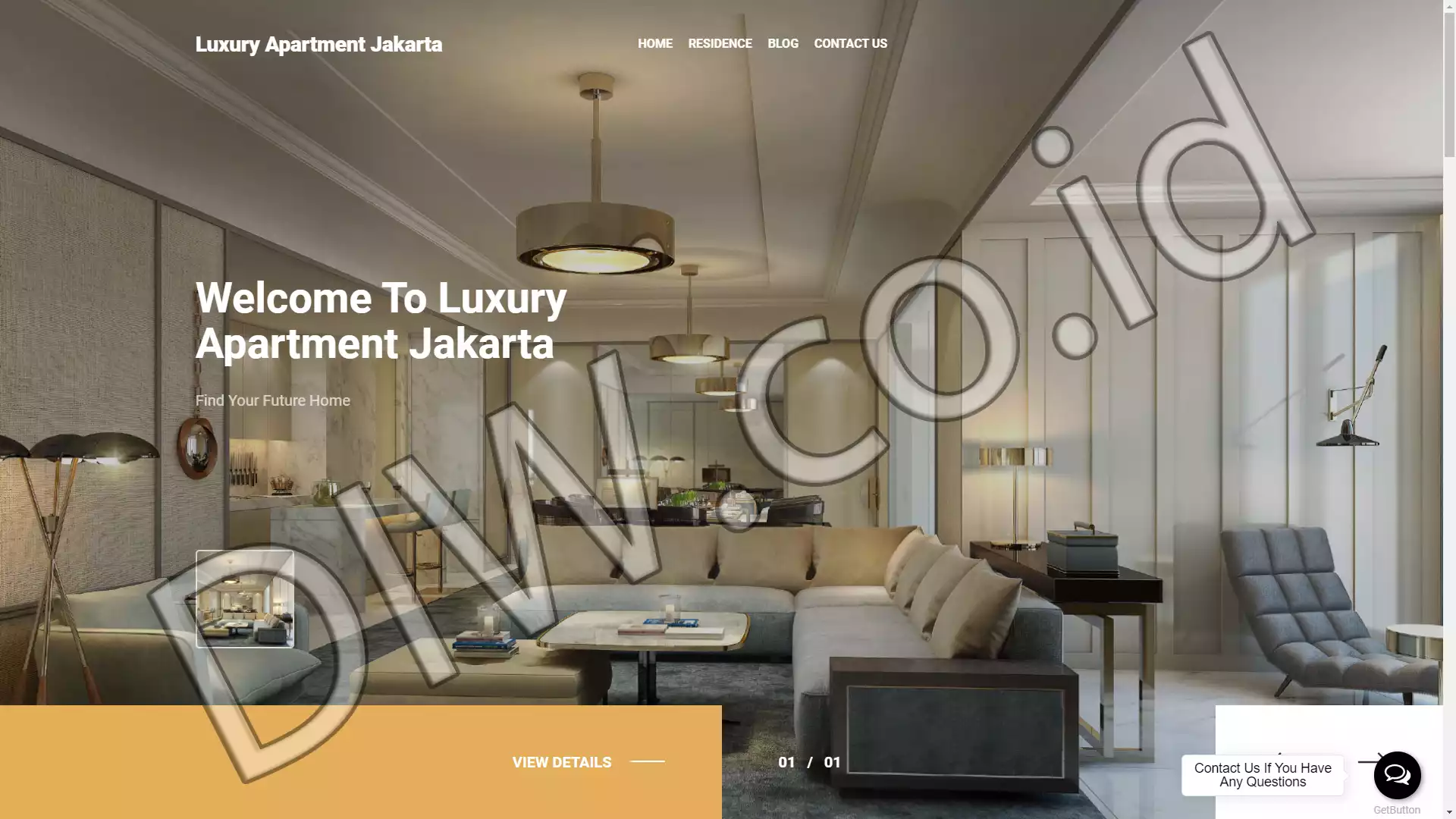 Portfolio - Luxury Apartment Jakarta - DIW.co.id (Digital In Website) Jasa Pembuatan Website dan Program Skripsi
