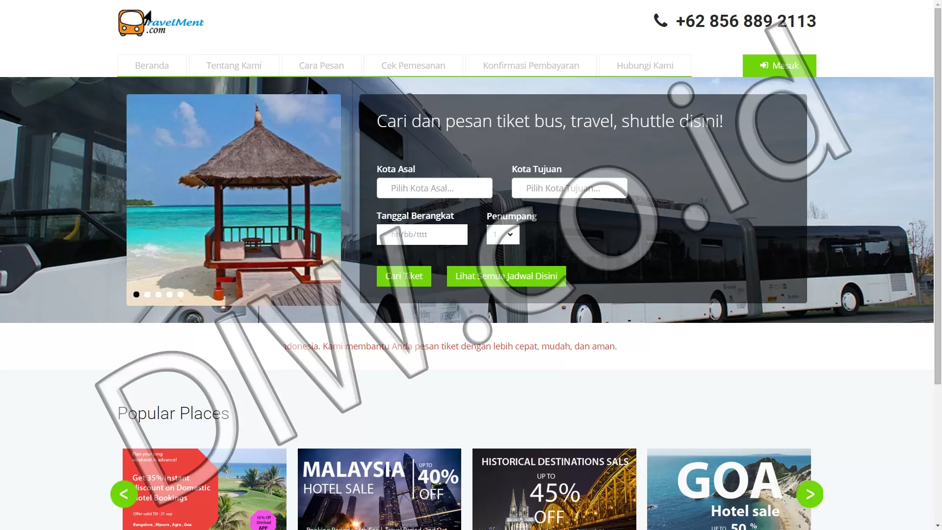 Portfolio - Travelment - DIW.co.id (Digital In Website) Jasa Pembuatan Website dan Program Skripsi